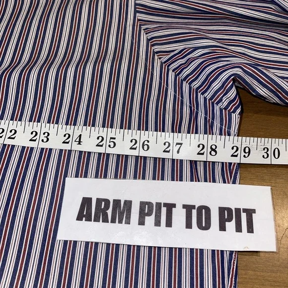 Ralph Lauren Shirt Men XL Blue Stripes‎ Blake Long Sleeve Button Down Preppy - Picture 4 of 5